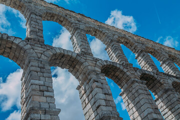aqueduct of Segovia historical monument, spain, europe
