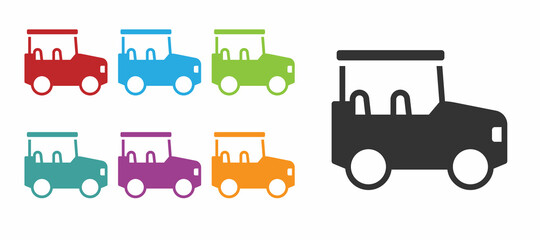 Black Safari car icon isolated on white background. Set icons colorful. Vector