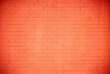 Great wall of new red brick