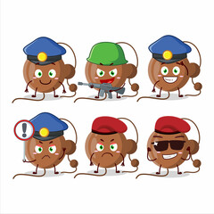A dedicated Police officer of firecracker ball mascot design style