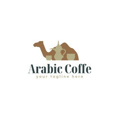 Creative Coffe Illustration for Drink Industry and Franchise. Coffe Logo Vector Design with Camel