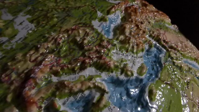 Europe Earth Globe 3D Rotating