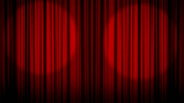 SHOWTIME Text Animation and Theater Curtain, Loop, 4k
