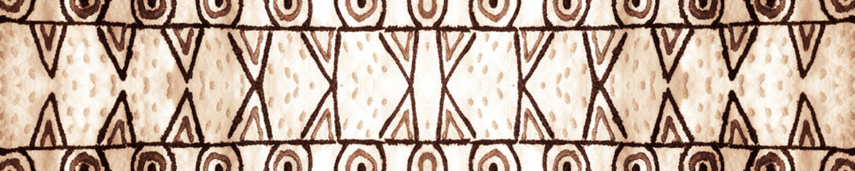 Sepia Seamless Pattern Brush. Fun Geometrics.