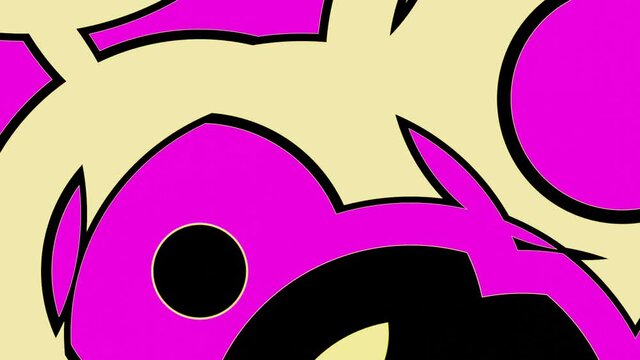 Dynamic abstract geometric animation. Seamless looping animated screensaver.