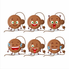 Cartoon character of firecracker ball with smile expression