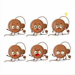 Cartoon character of firecracker ball with what expression