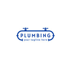 Plumbing service logo design - modern logo - plumbing industrial home service with wrench element