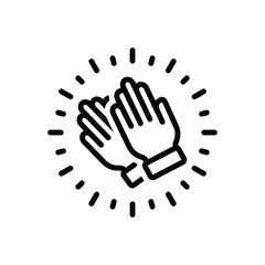 Fototapeta premium Black line icon for spanking