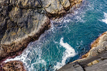 Aerial view of the coastline at Dawros in County Donegal - Ireland