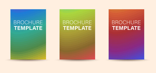 Fototapeta premium Set of Vector brochure cover templates. Futuristic background with copy space for inspirational and encouraging thoughts