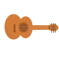 guitar icon.  brown stringed instruments