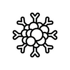 Black line icon for tumor