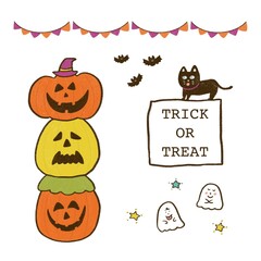 ハロウィンイメージ 手描きイラスト