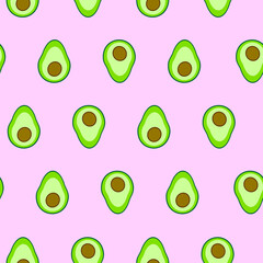 Avocado pattern on pink background