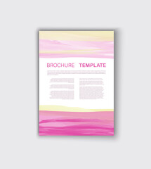 Fototapeta premium Vector brochure cover template. Abstract background with copy space for inspirational and encouraging thoughts