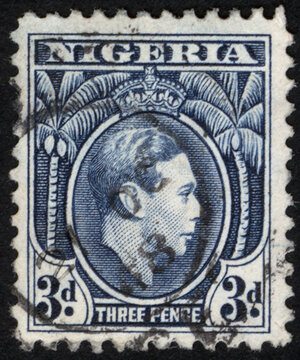 Postage stamps of the Nigeria. Stamp printed in the Nigeria. Stamp printed by Nigeria.