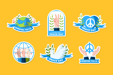 International Peace Day Sticker Set