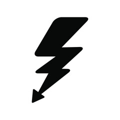 Thunderbolt icon vector. high voltage illustration sing. Lightning symbol.