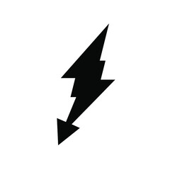 Thunderbolt icon vector. high voltage illustration sing. Lightning symbol.
