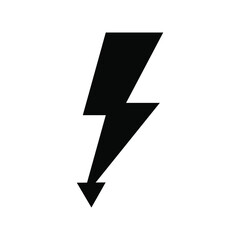 Thunderbolt icon vector. high voltage illustration sing. Lightning symbol.