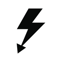 Thunderbolt icon vector. high voltage illustration sing. Lightning symbol.