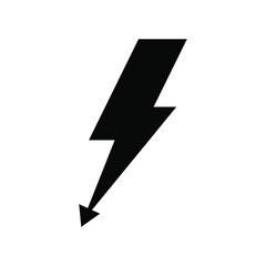 Thunderbolt icon vector. high voltage illustration sing. Lightning symbol.
