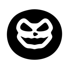 Letter o mad character, Halloween monster doodle clip art