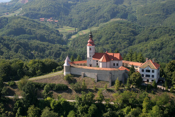 Fototapeta na wymiar Parish Church of the Visitation of the Virgin Mary in Vinagora, Croatia