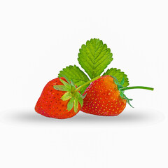 fresh stawberry on a white,isolated