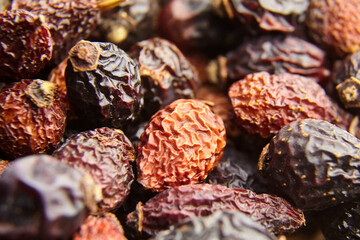 Dried rose hips herbal tea
