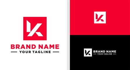 LETTER K LOGO GEOMETRIC SHAPE EDITABLE