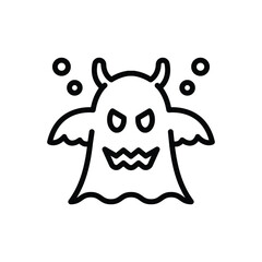 Black line icon for ghost