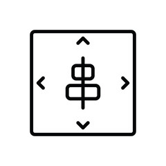 Obraz premium Black line icon for align