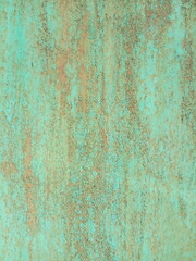  turquoise, green paint old cracked background, wall background 