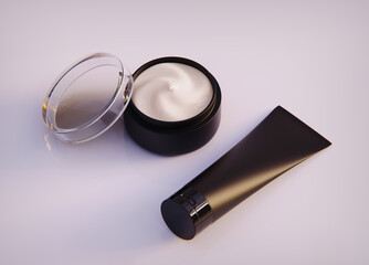 Mockup for products for skin or hair care. 3d rendered