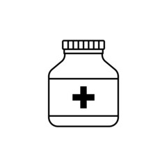 Medicine bottle icon design illustration template vector