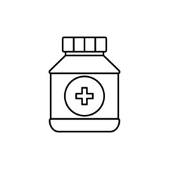 Medicine bottle icon design illustration template vector