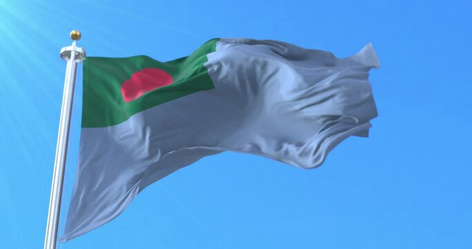 Bangladesh Coast Guard Flag. Loop