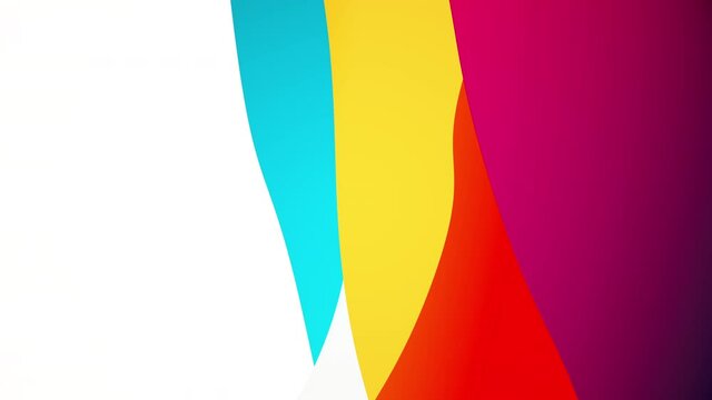 abstract live wallpaper animation from wavy layers filled colorful gradient, 2D video background