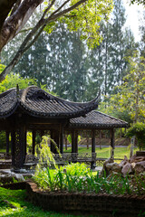 chinese temple in a peaceful park