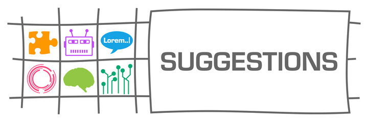 Suggestions Grey Lines Page Grid AI Colorful Symbols 