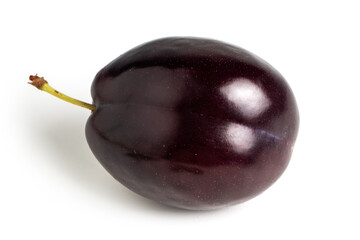 Plum isolated on white background. Plum fruit