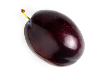 Plum isolated on white background. Plum fruit