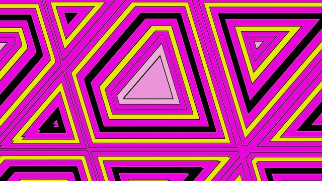 Dynamic abstract geometric animation. Seamless looping animated screensaver.
