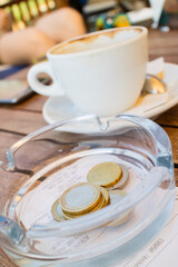 cup of coffee in the cafe