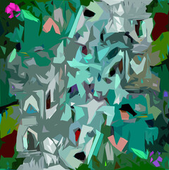 Abstract diagonal pattern from a modified image of a mixed autumn forest. Diagonal ornament in natural colors of autumn forest camouflage Leopard pattern.