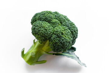 broccoli cabbage close-up on white background