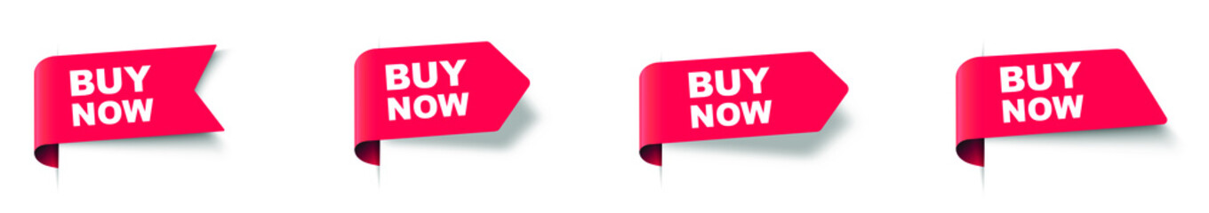 buy now banner set. buy now sign. vector illustration.