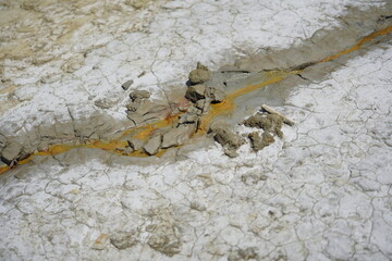 Mud volcano, mud dome, mud flows